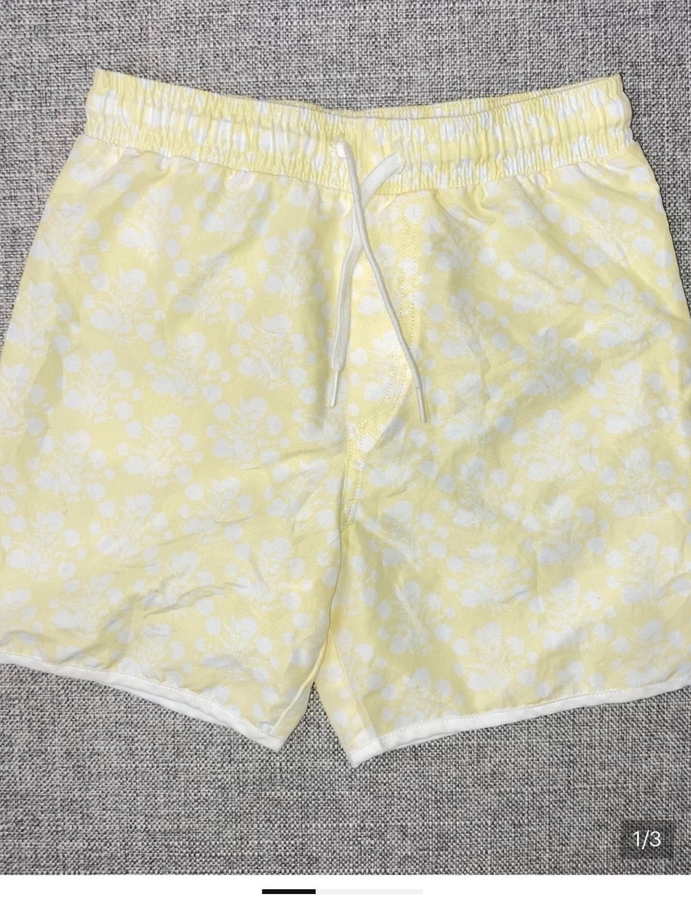 Butter Yellow Floral Boy’s Swim Shorts